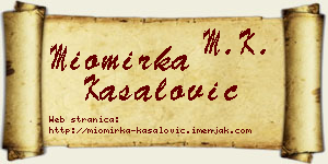 Miomirka Kasalović vizit kartica